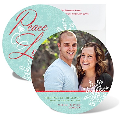 Filigree Snowflakes - Photo Holiday Card