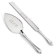 Rhinestone Knife and Server Set