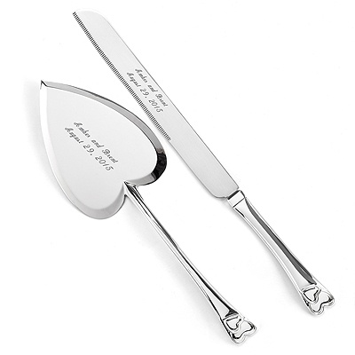 Silver Heart-Handled Set