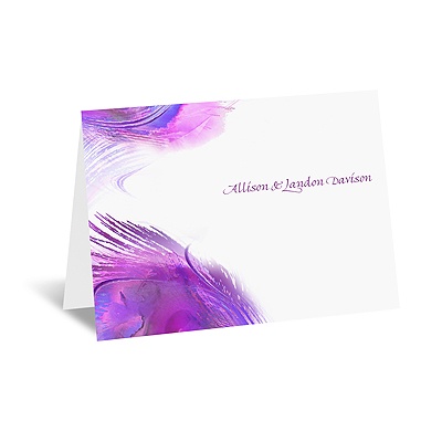 Watercolor Peacock - Grapevine - Note Card and Envelope