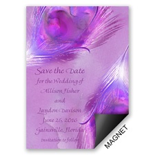 Watercolor Peacock - Grapevine - Save the Date Magnet