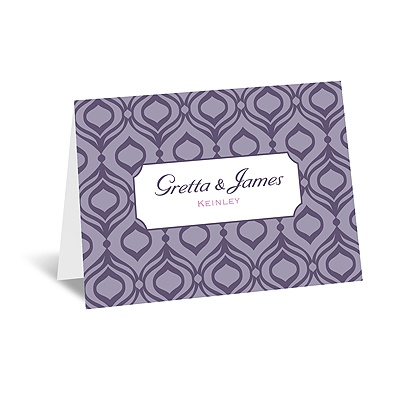 Posh Peacock - Raisin - Note Card and Envelope