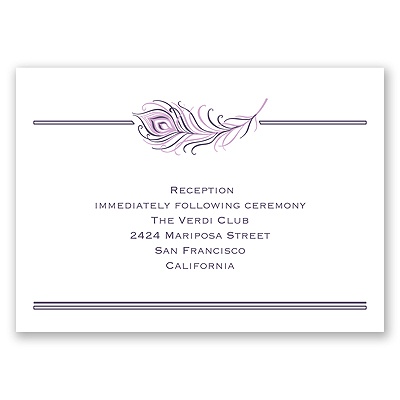 Posh Peacock - Raisin - Reception Card