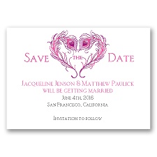 Peacock Love - Amethyst - Save the Date Magnet