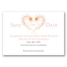 Peacock Love - Butter - Save the Date Magnet