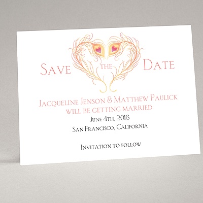 Peacock Love - Butter - Save the Date Magnet
