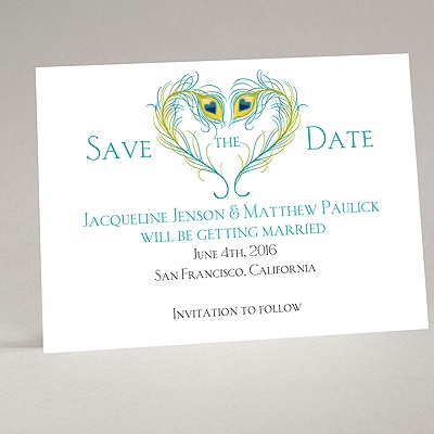 Peacock Love - Peacock - Save the Date Magnet