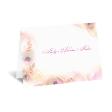 Peacock Whimsy - Cotton Candy - Note Card and Envelope