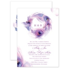 Peacock Whimsy - Grapevine - Invitation