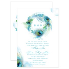 Peacock Whimsy - Peacock - Invitation