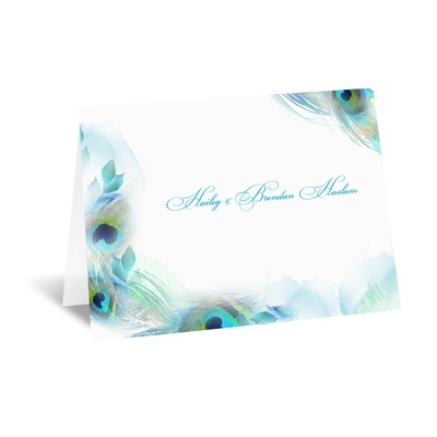 Peacock Whimsy - Peacock - Note Card and Envelope