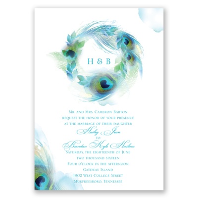 Peacock Whimsy - Peacock - Invitation