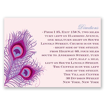 Peacock Close-Up - Cotton Candy - Map Card