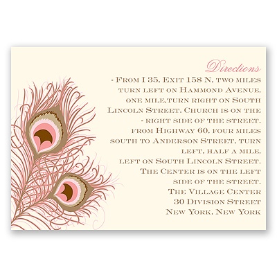 Peacock Close-Up - Ecru - Map Card