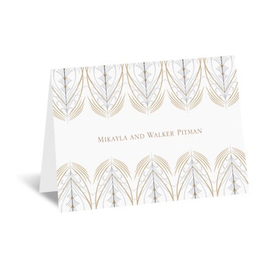 Elegant Display - Champagne - Note Card and Envelope