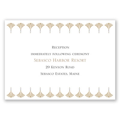 Elegant Display - Champagne - Reception Card