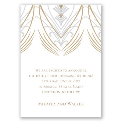 Elegant Display - Champagne - Save the Date Magnet