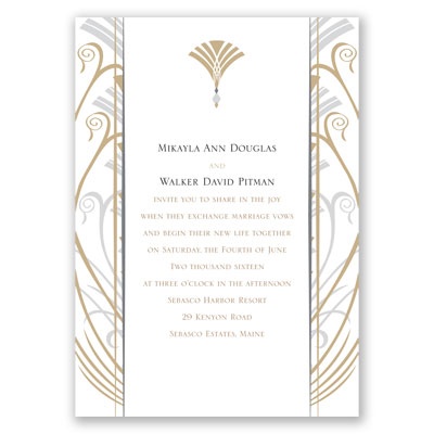 Elegant Display - Champagne - Invitation