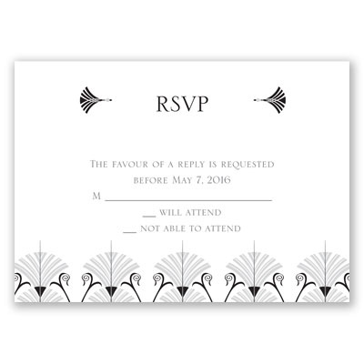 Elegant Display - Black - Response Card and Envelope