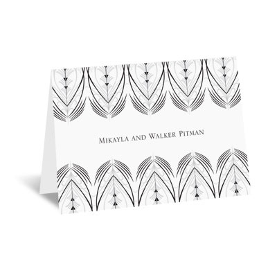 Elegant Display - Black - Note Card and Envelope