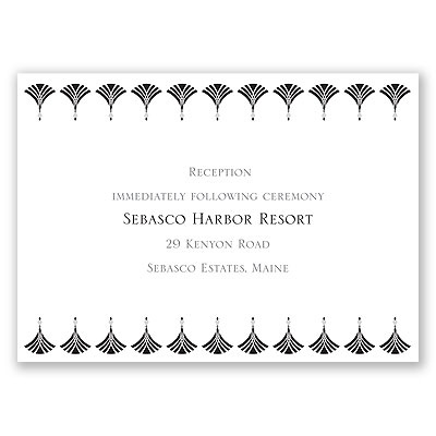 Elegant Display - Black - Reception Card
