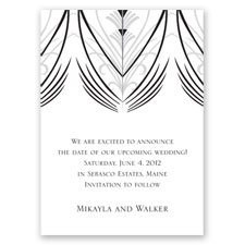 Elegant Display - Black - Save the Date Magnet