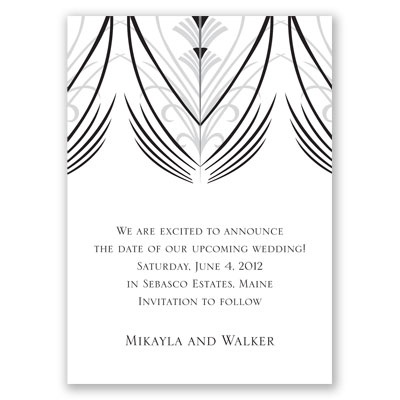 Elegant Display - Black - Save the Date Magnet