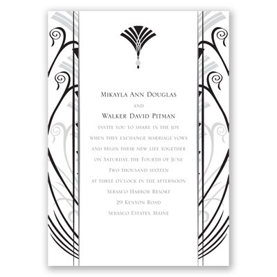 Elegant Display - Black - Invitation