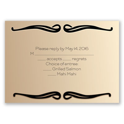 Art Deco Presentation - Response Card and Envelope