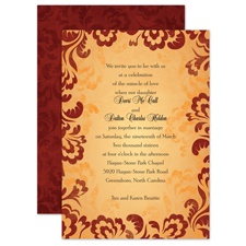 Bold Flourishes - Brick - Invitation