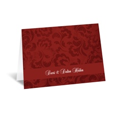 Bold Flourishes - Brick - Note Card and Envelope