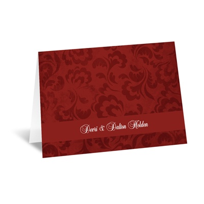 Bold Flourishes - Brick - Note Card and Envelope