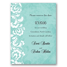 Bold Flourishes - Palm - Save the Date Card