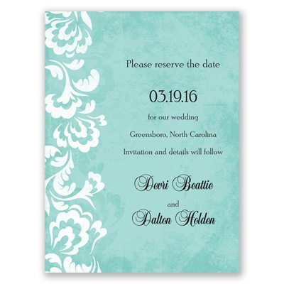 Bold Flourishes - Palm - Save the Date Card