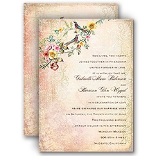 Vintage Birds - Invitation