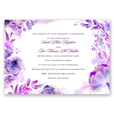 Watercolor Dream - Grapevine - Invitation