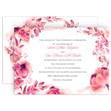 Watercolor Dream - Posie Pink - Invitation