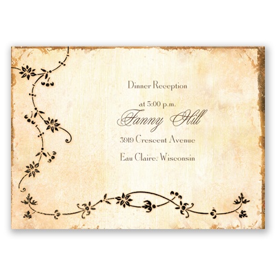 Antique Book - Reception Card