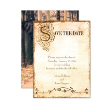 Antique Book - Save the Date Card