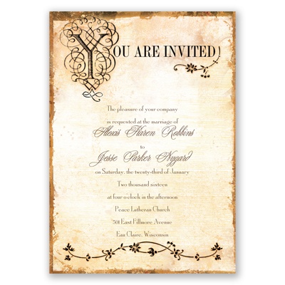 Antique Book - Invitation