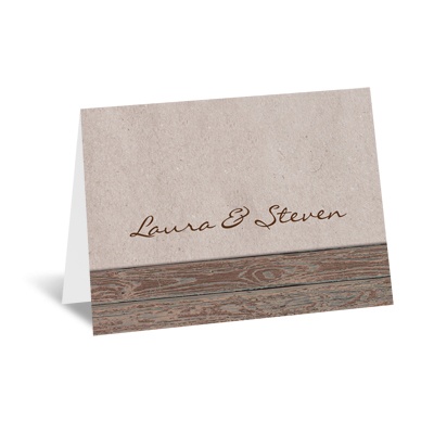 Rustic Frame - Bark - Note Card and Envelope