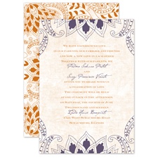 Feathered Flair - Raisin - Invitation