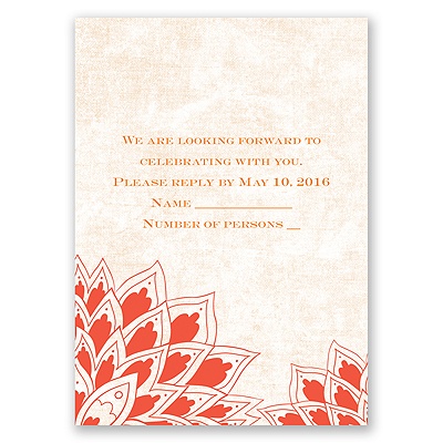 Feathered Flair - Tango - Response Card and Envelope