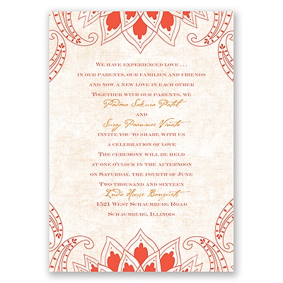 Feathered Flair - Tango - Invitation