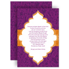 Indian Tradition - Amethyst - Invitation