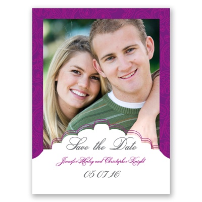 Indian Tradition - Amethyst - Save the Date Card