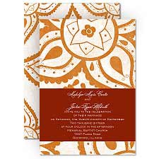 Indian Expression - Brick - Invitation
