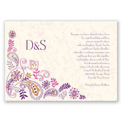 Paisley Floral - Grapevine - Invitation