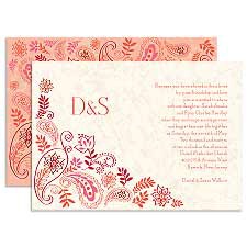 Paisley Floral - Tango - Invitation