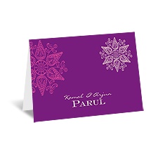 Mehndi Medallion - Amethyst - Note Card and Envelope